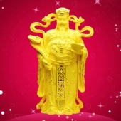 純金財(cái)神擺件定制、絨沙金財(cái)神工藝品擺件定做批發(fā)