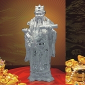 祿星純銀擺件、純銀祿星降臨、祿星純銀工藝品擺件
