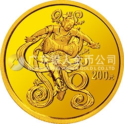中國石窟藝術(shù)（敦煌）金銀紀(jì)念幣1/2盎司金質(zhì)紀(jì)念幣