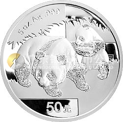2008版熊貓金銀紀念幣5盎司圓形銀質(zhì)紀念幣