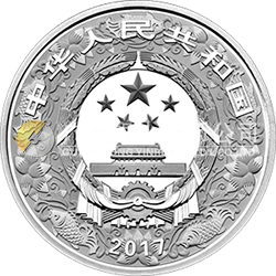 2017中國丁酉（雞）年金銀紀念幣30克圓形銀質(zhì)紀念幣