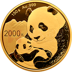 2019版熊貓金銀紀(jì)念幣150克圓形金質(zhì)紀(jì)念幣
