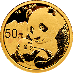 2019版熊貓金銀紀(jì)念幣3克圓形金質(zhì)紀(jì)念幣