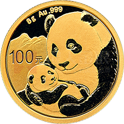 2019版熊貓金銀紀(jì)念幣8克圓形金質(zhì)紀(jì)念幣