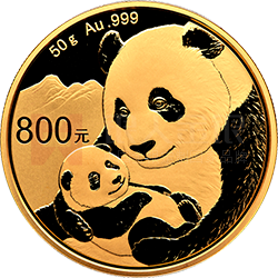 2019版熊貓金銀紀(jì)念幣50克圓形金質(zhì)紀(jì)念幣