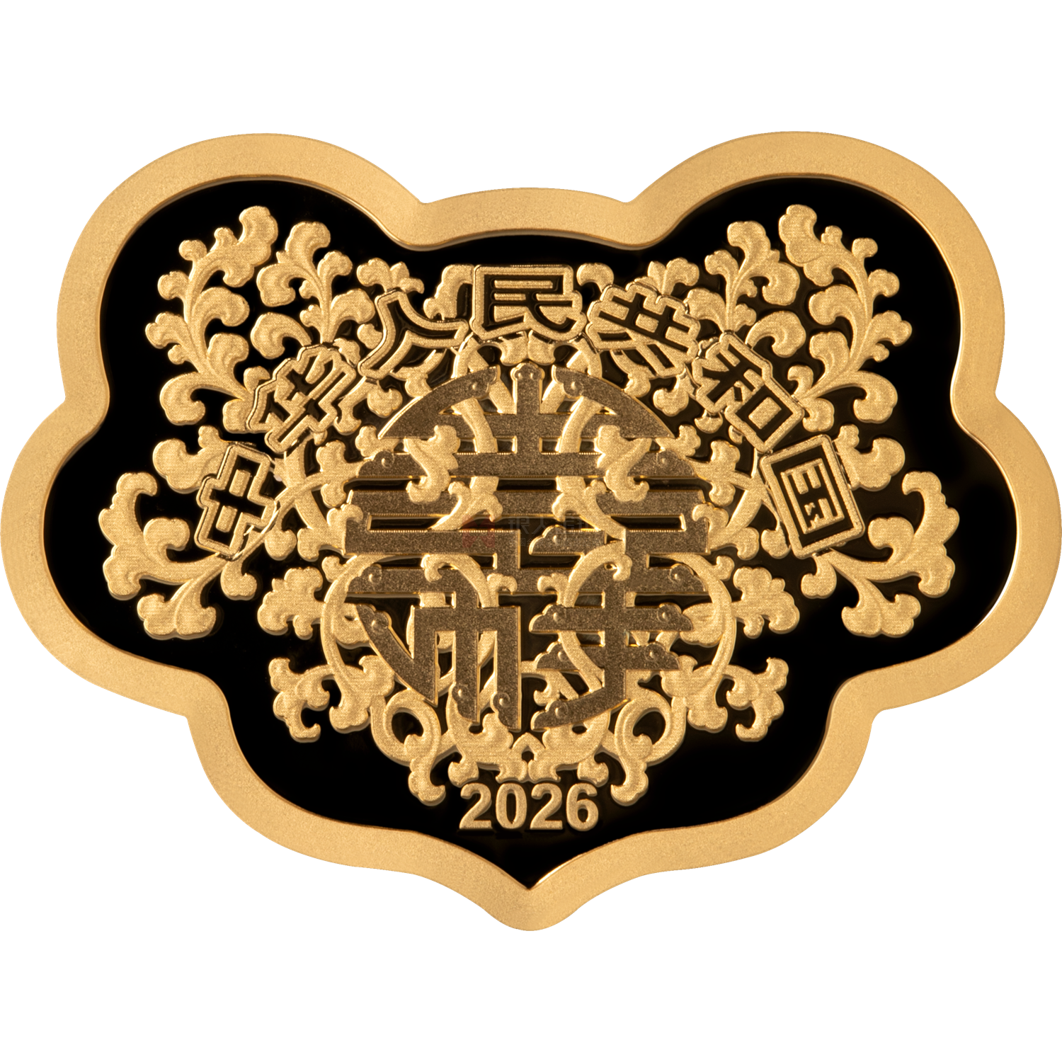 2026吉祥文化5克如意形金質紀念幣